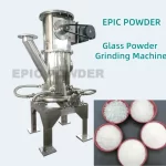 Jet mill for glass powder
